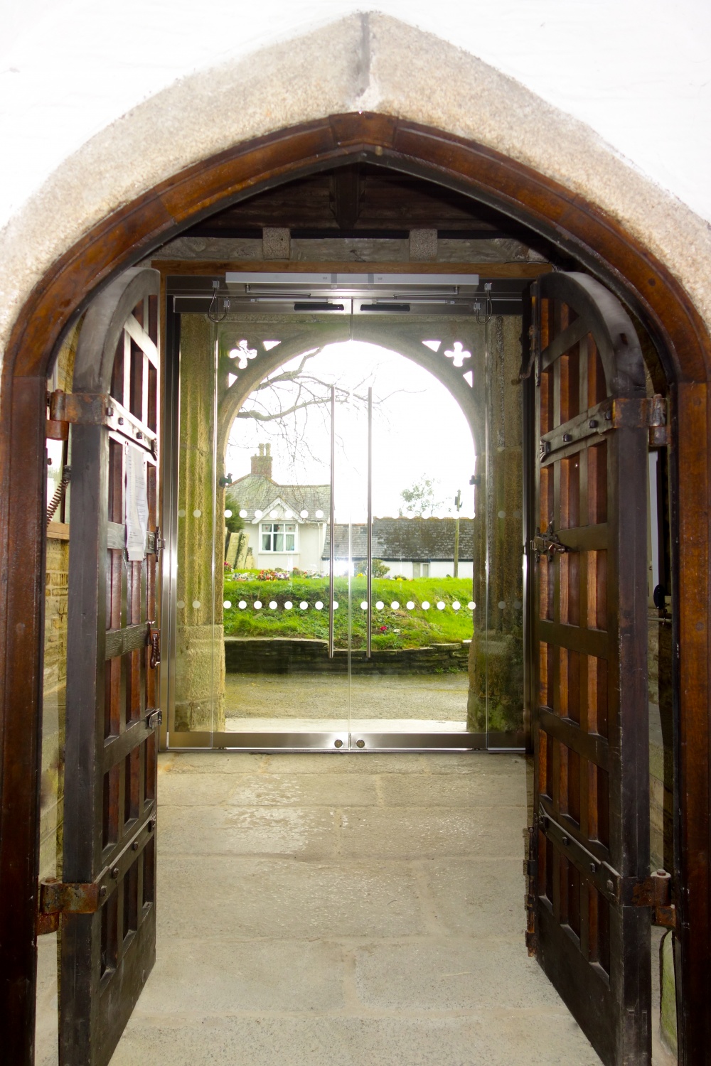 GL15 glass doors for St Martins Church, Liskeard, Cornwall
